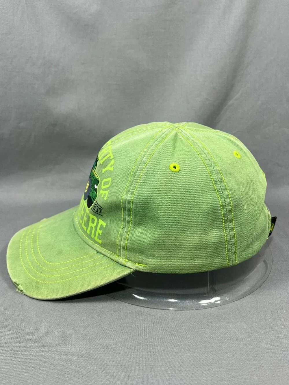John Deere Tractor Strapback Hat Cap Distressed Agriculture Equipment Youth Teen